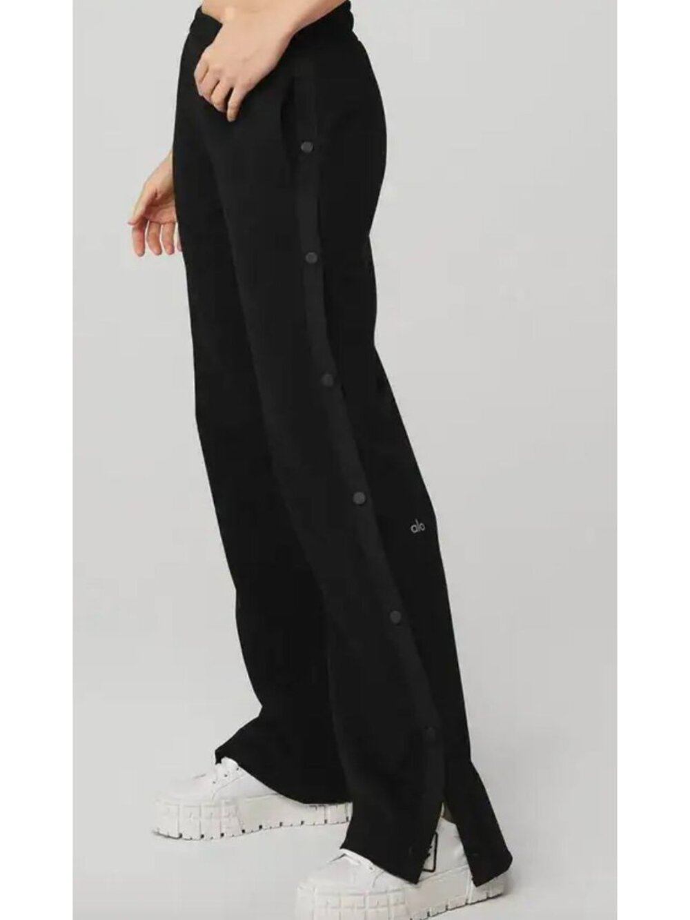 ALO Yoga Courtside Tearaway Snap Pants Sweatpants Black Size XS